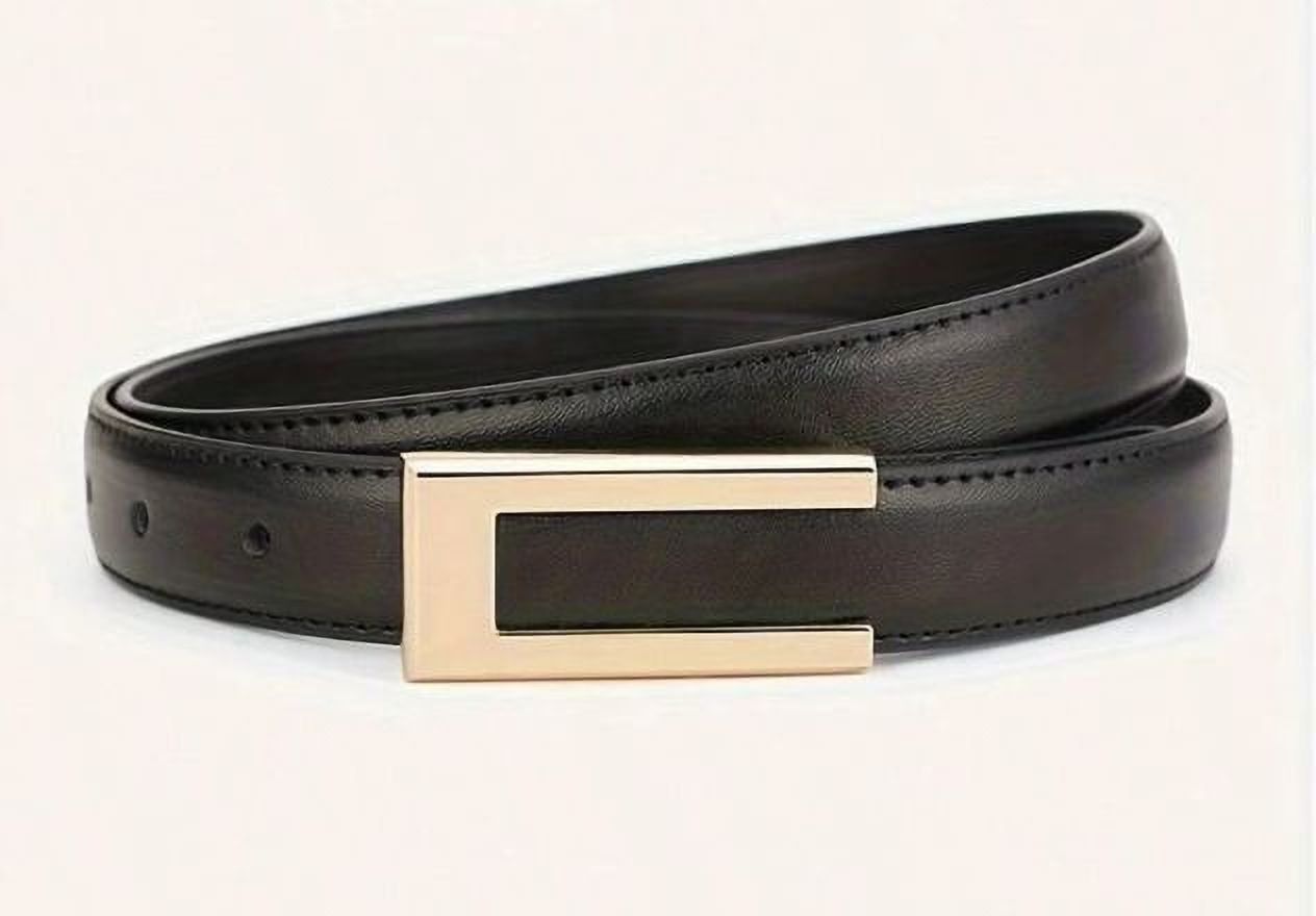 Women Party Black Artificial Leather Belt