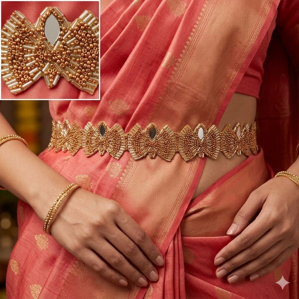 purala Women Evening, Party, Casual Gold Fabric Belt-picture-20