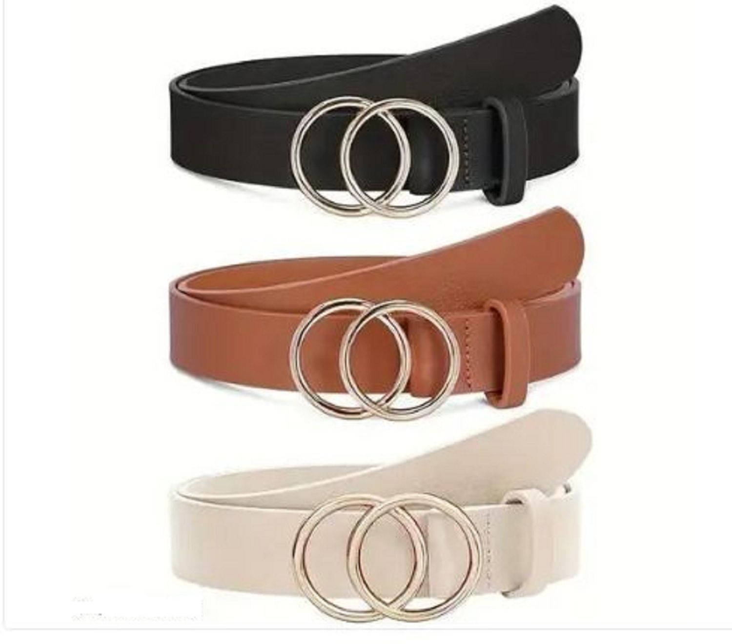 Women Evening Black, Brown, White Texas Leatherite Belt