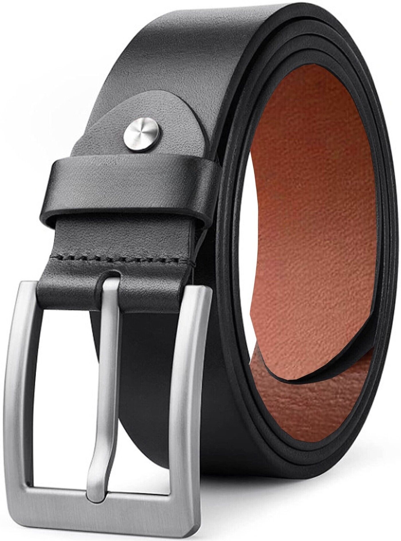 Men Casual, Formal, Party Black Genuine Leather Belt