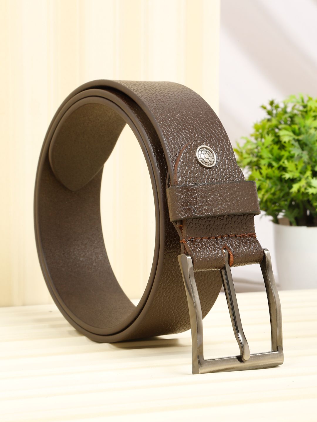 teakwood leathers Men Casual Brown Genuine Leather Belt-picture-16