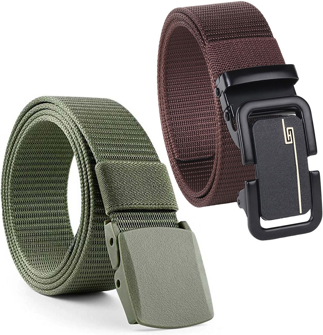 elligator Men & Women Casual Green, Brown Nylon, Nylon Belt-picture-11