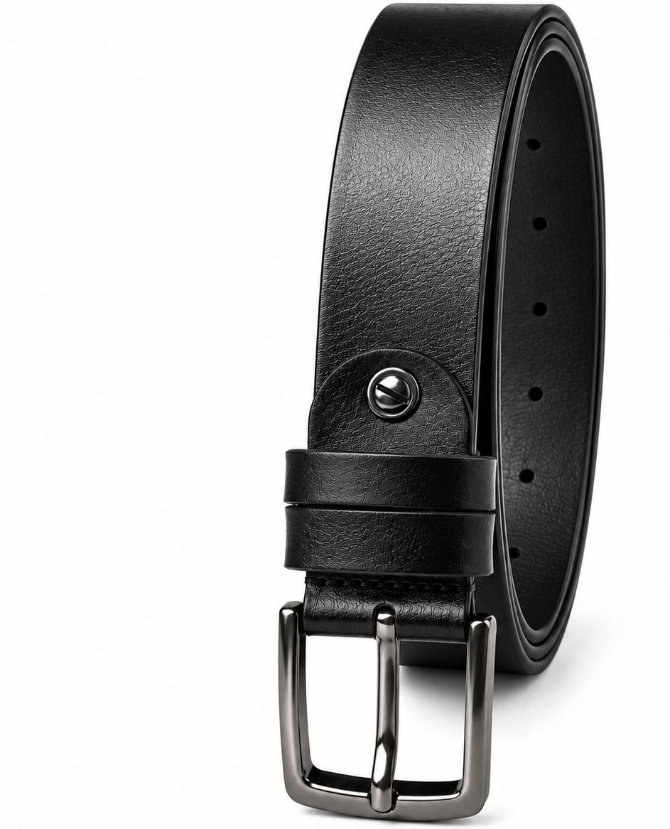falvian Men Evening, Casual, Formal Black Genuine Leather Belt-picture-10