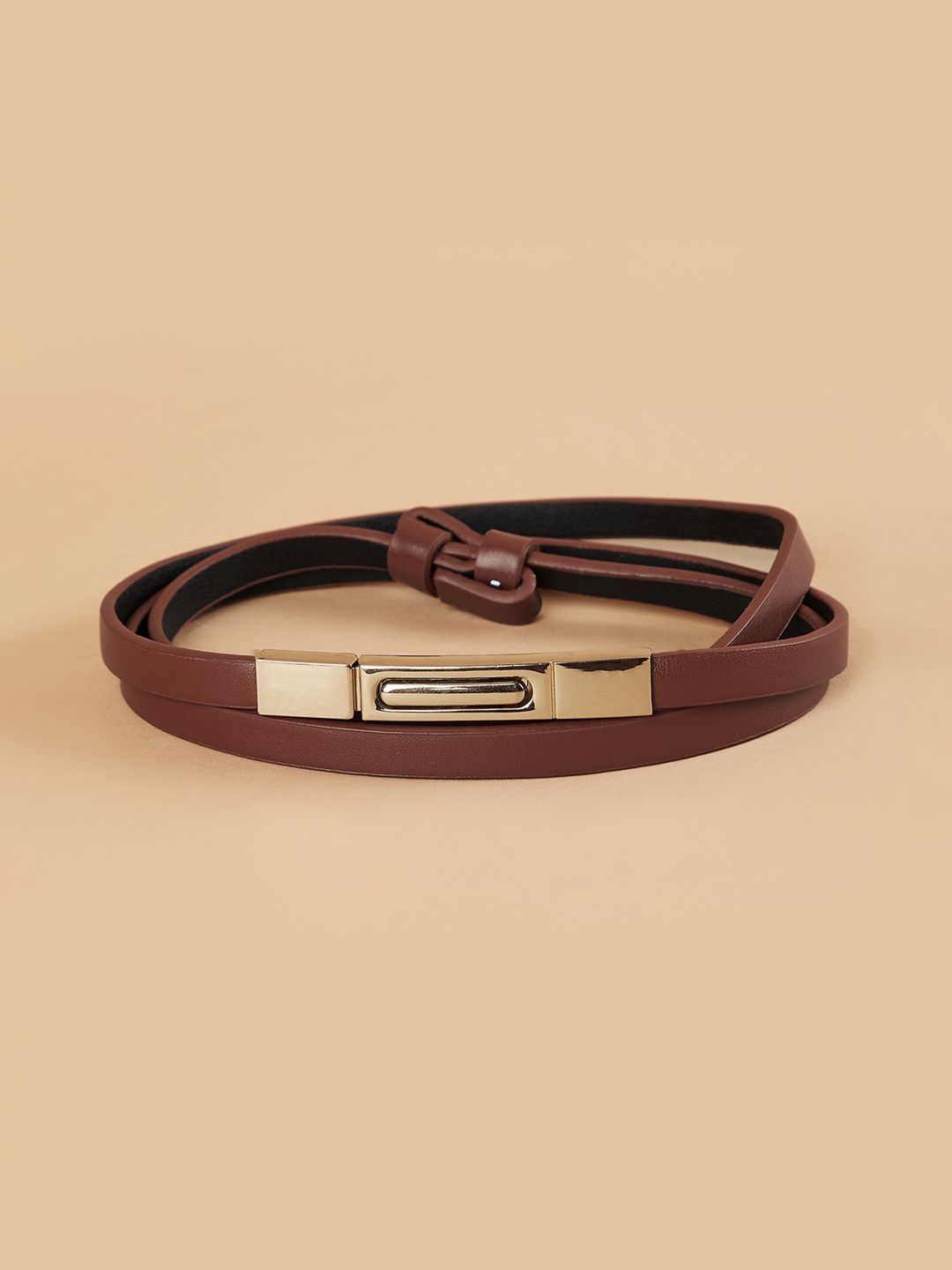 Women Maroon Genuine Leather Belt-image-37