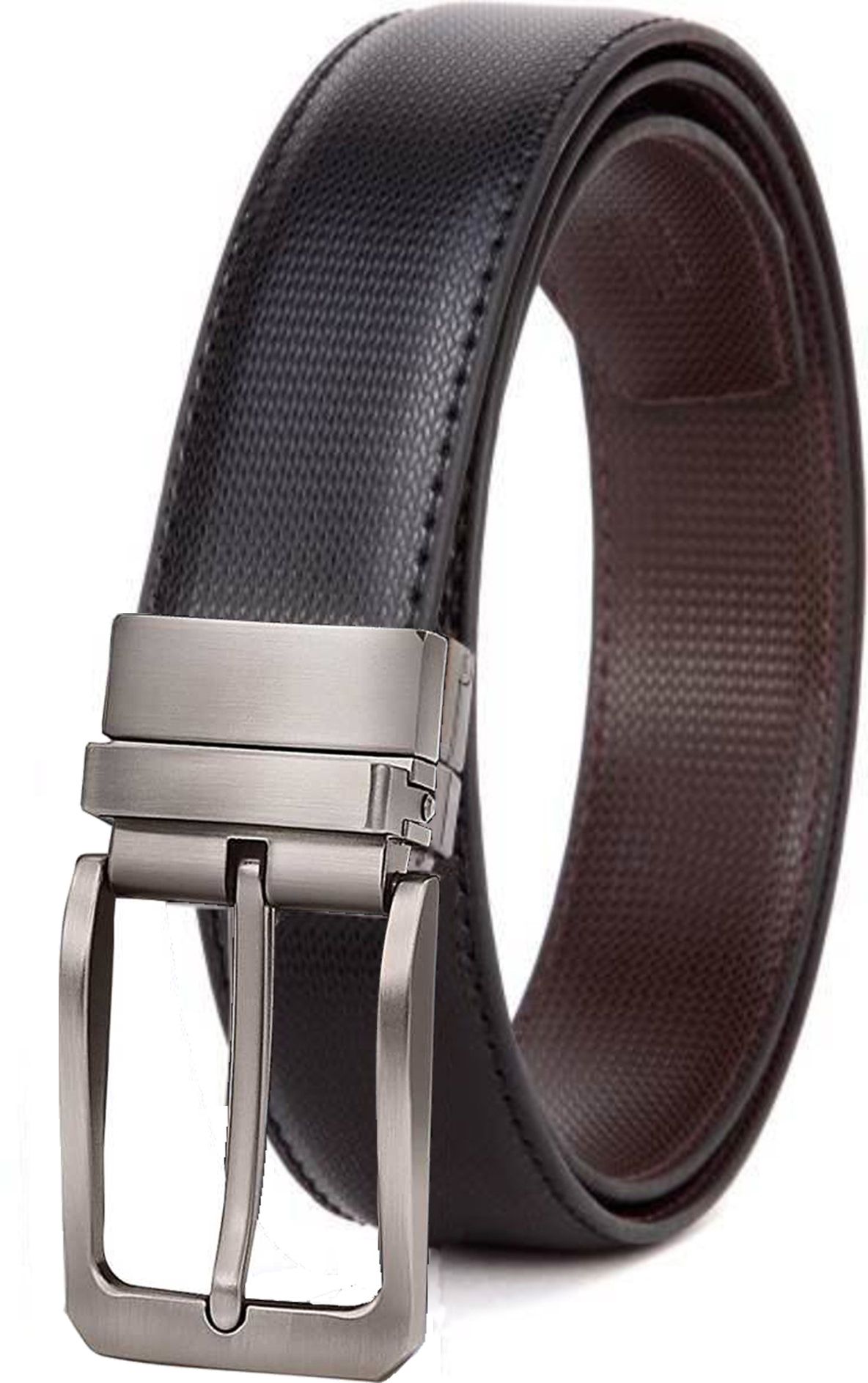 provogue Men Formal, Casual, Party Black, Brown Artificial Leather Reversible Belt-picture-16
