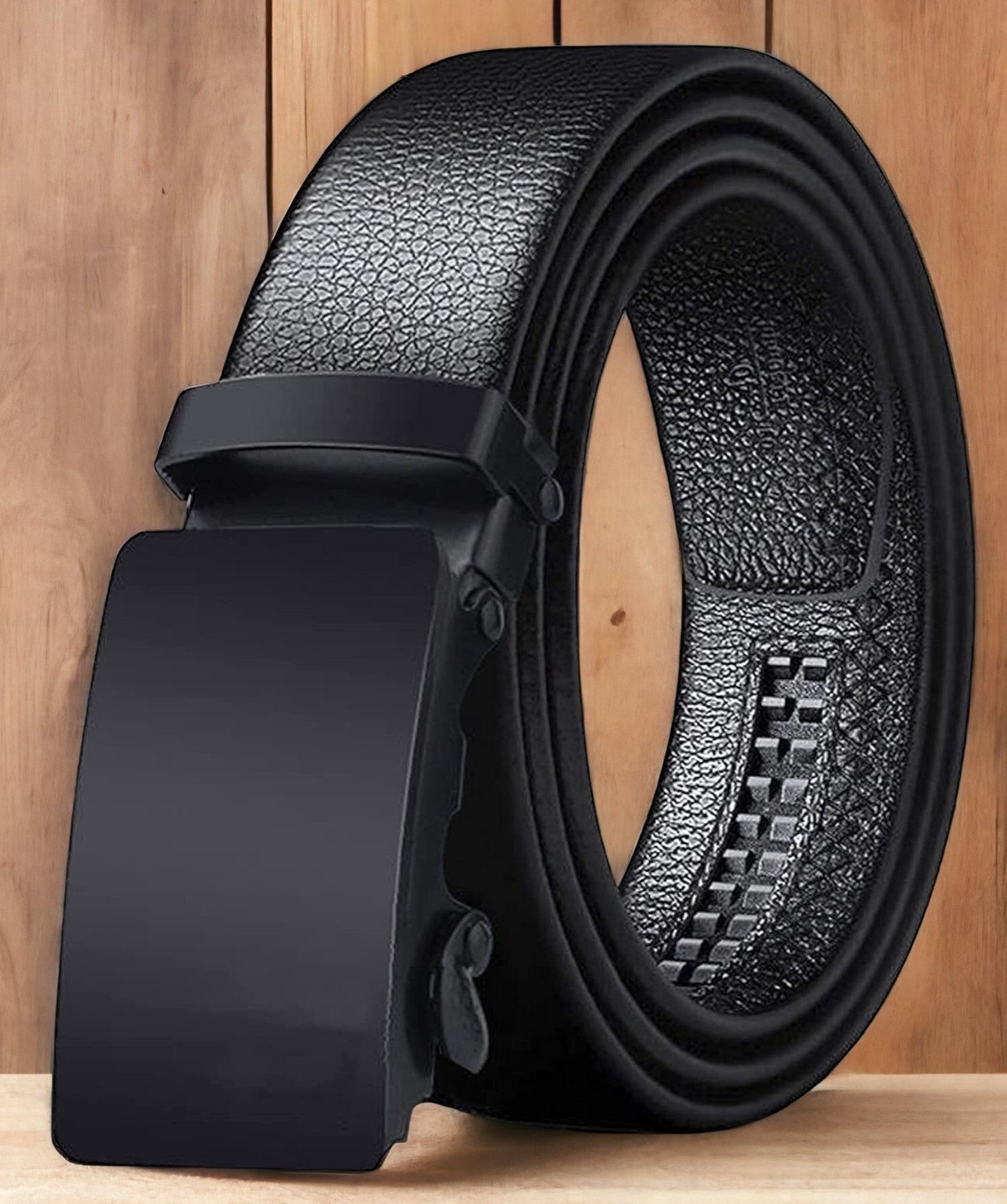 Men Formal, Party, Evening, Casual Black Artificial Leather, Texas Leatherite Belt