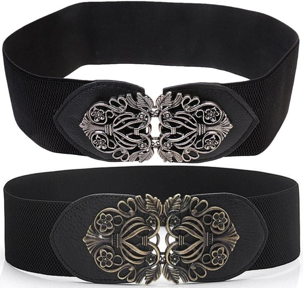 Women Casual, Evening, Party Brown, Beige, Black, Black Artificial Leather Belt