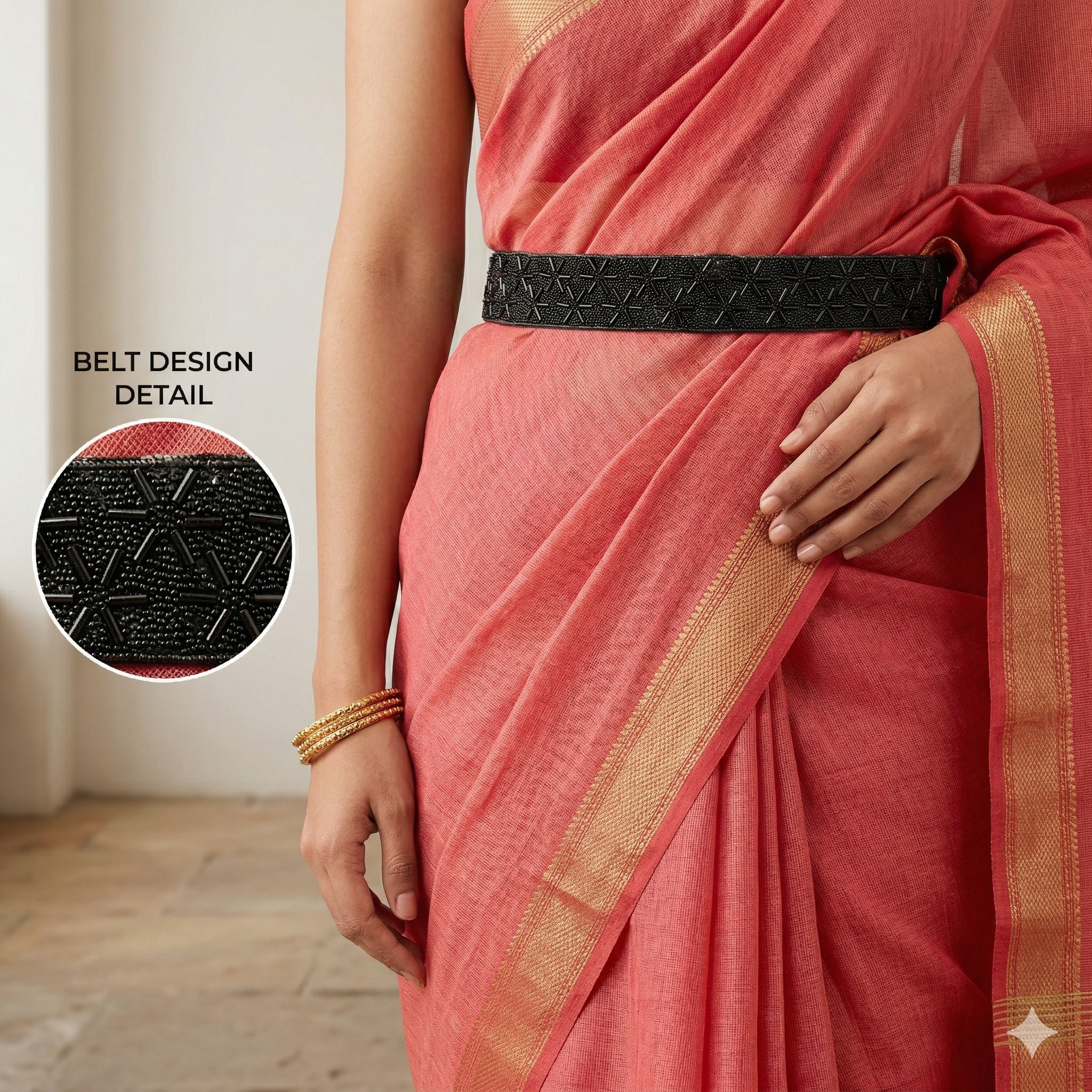 purala Women Evening, Party, Casual Black Fabric Belt-picture-48