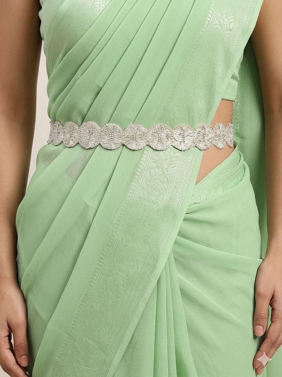 purala Women Evening, Party, Casual White Fabric Belt-picture-31