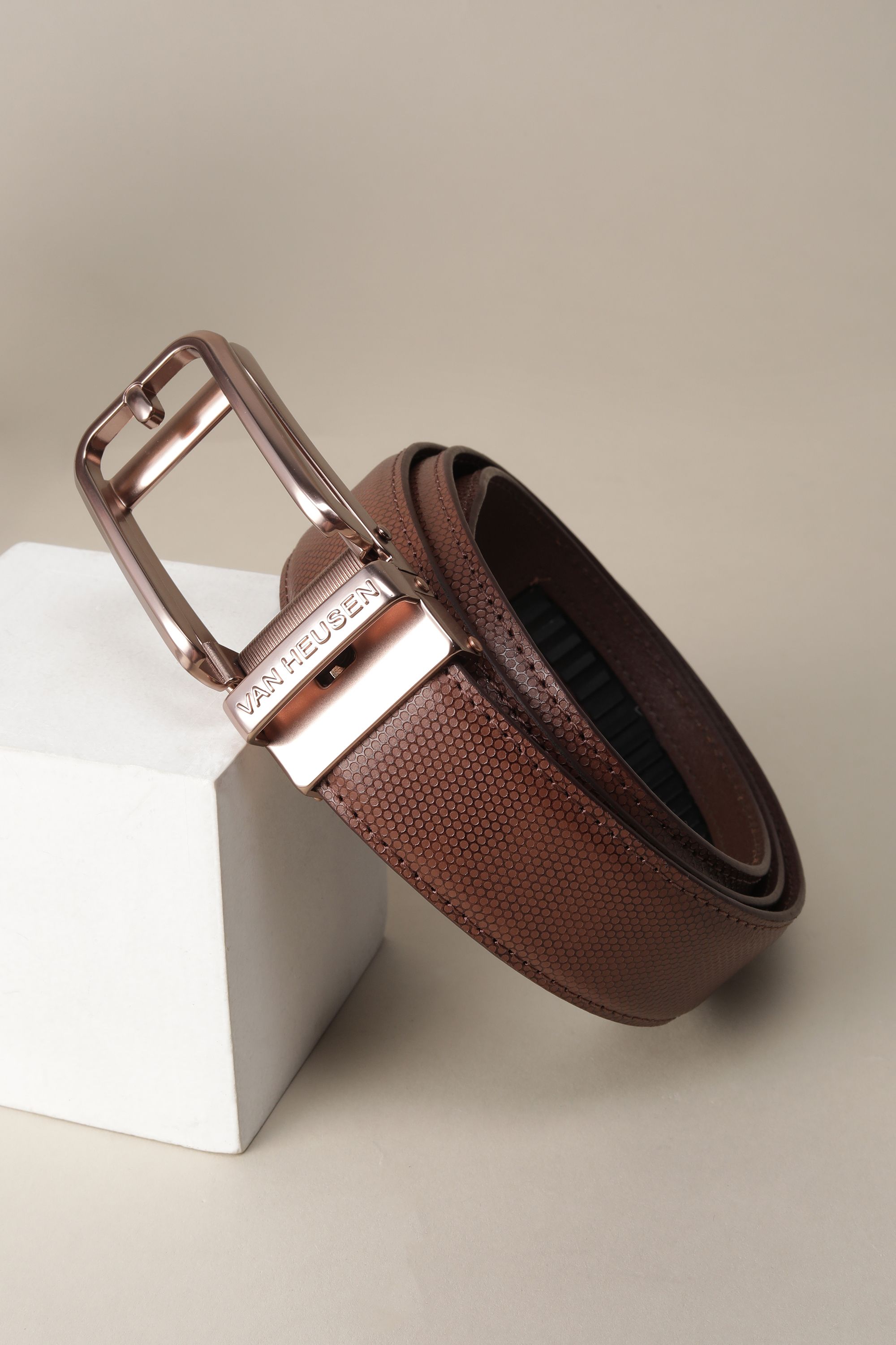 van heusen Men Brown Genuine Leather Belt-picture-19