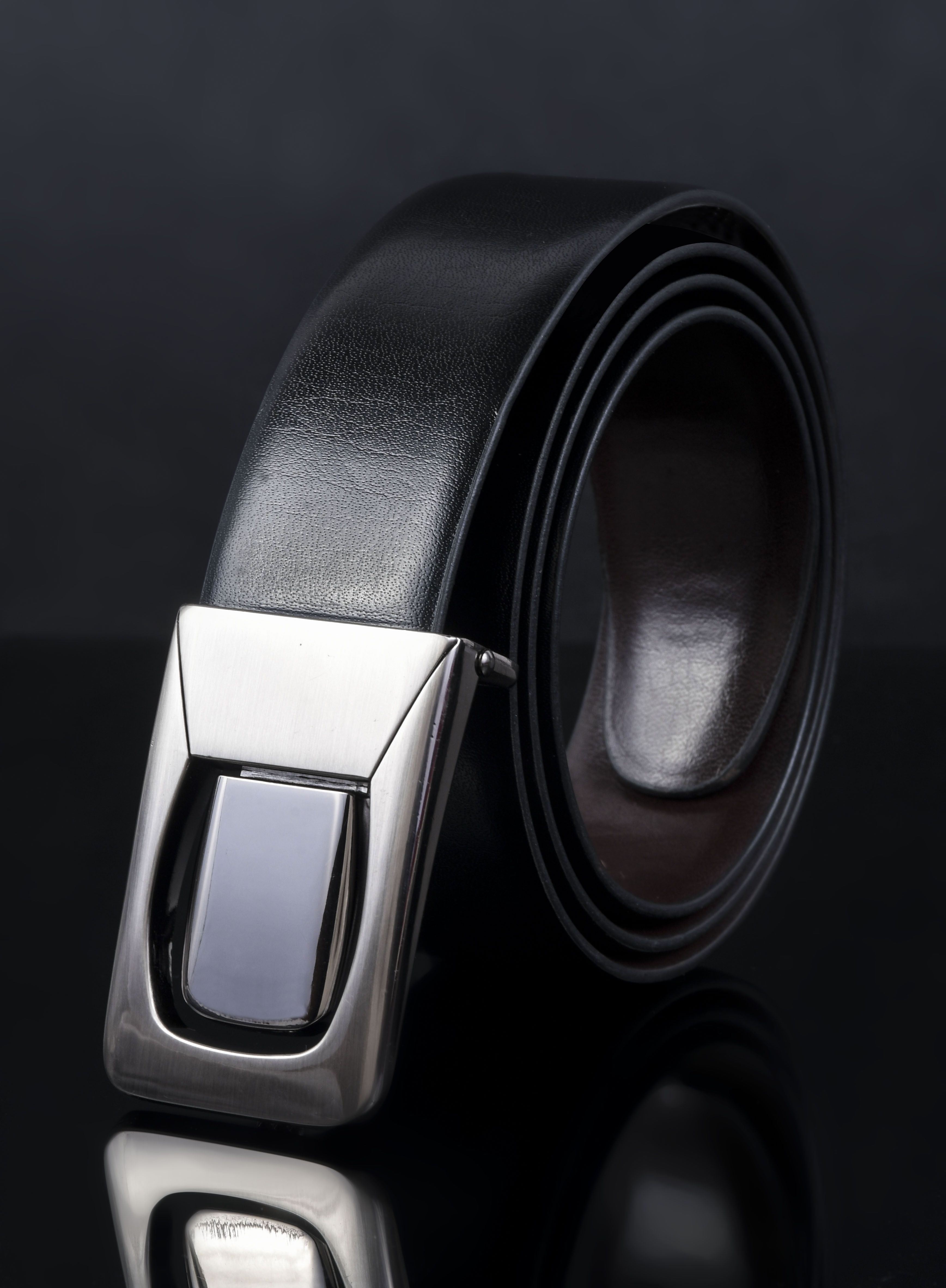 oleo Men Casual Black, Brown Artificial Leather Reversible Belt-picture-18