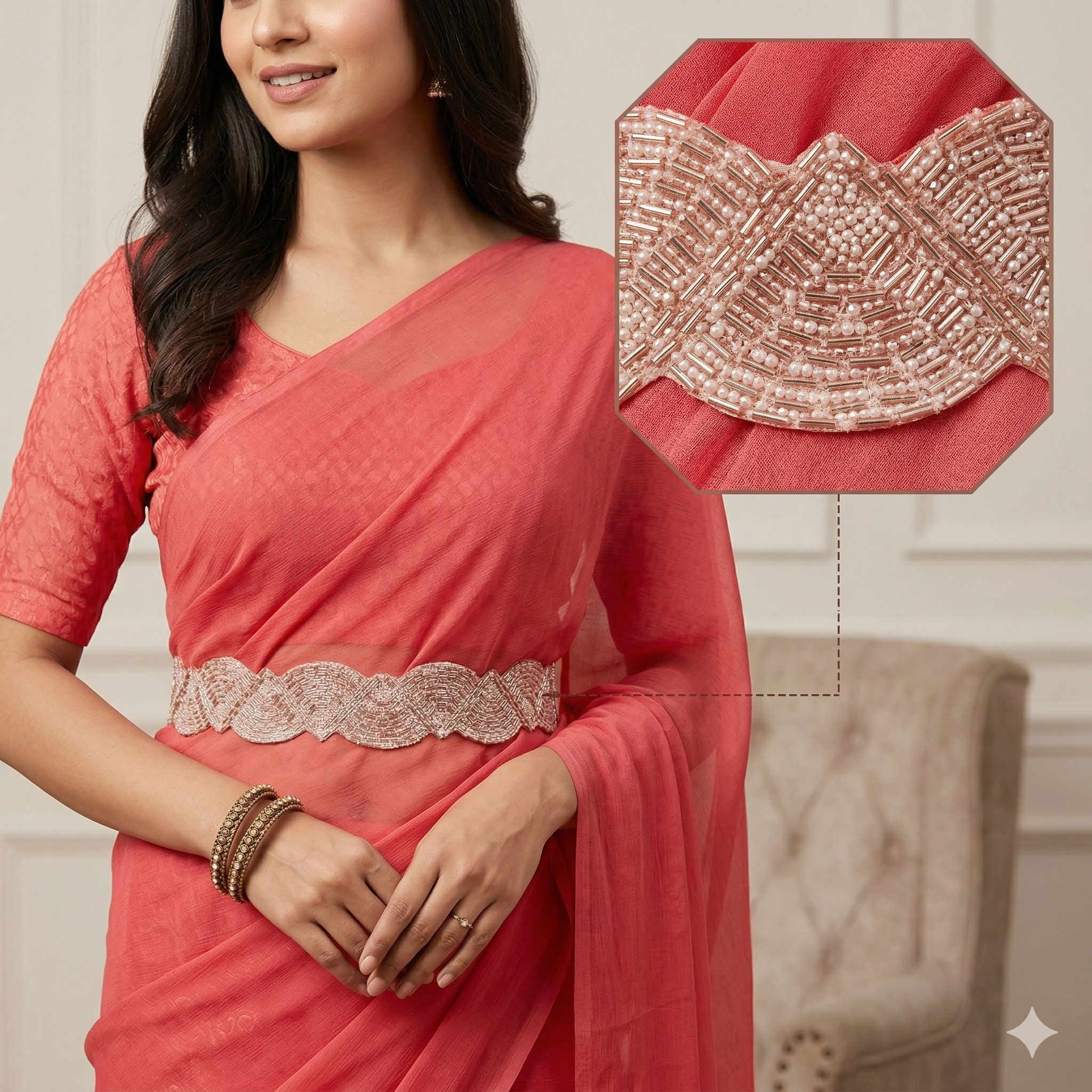 purala Women Evening, Party, Casual Pink Fabric Belt-picture-21