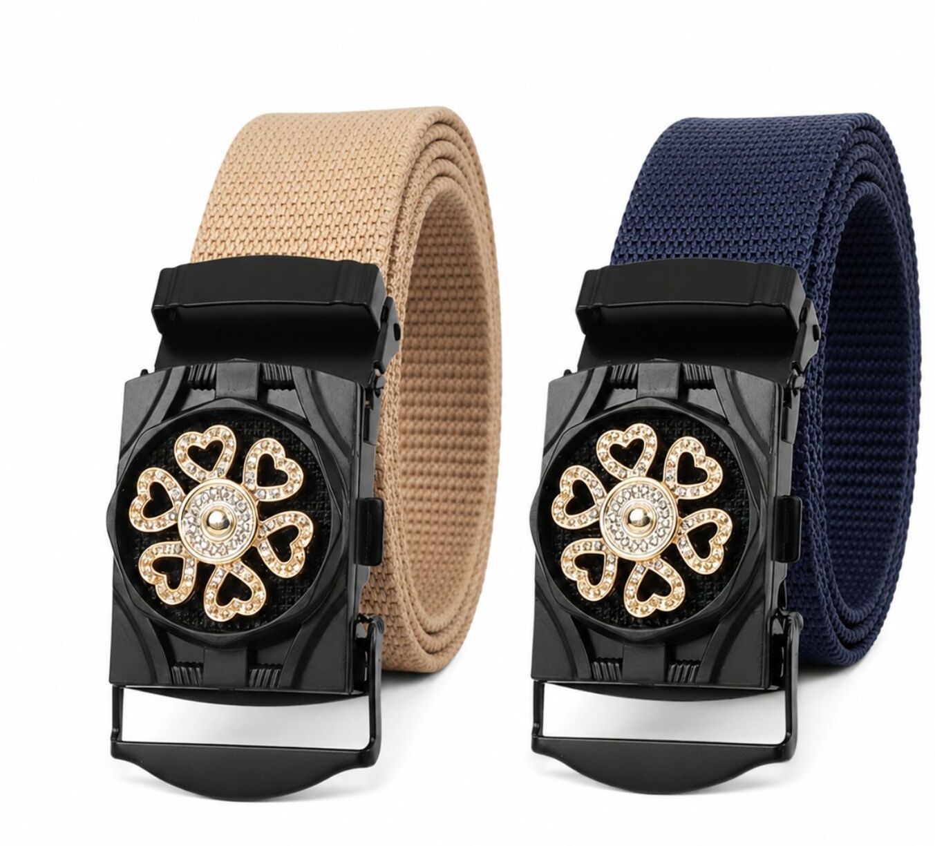 vildth Men Casual Beige, Blue Nylon Belt-picture-11