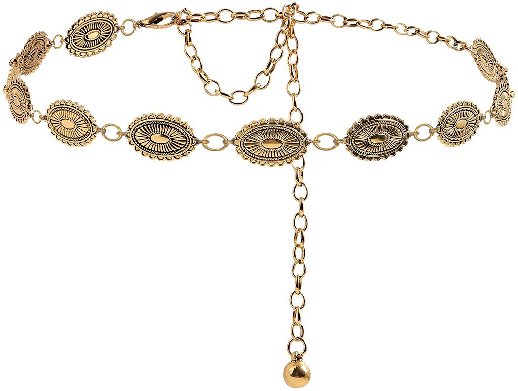 lqz Women Casual Gold Metal Belt-picture-14