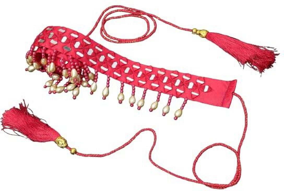 Women Casual, Party, Evening Pink Fabric Belt-image-8