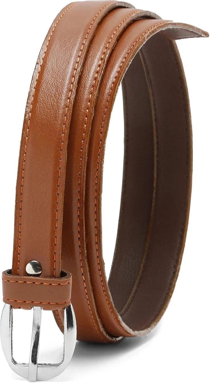 Women Formal Brown Genuine Leather Belt
