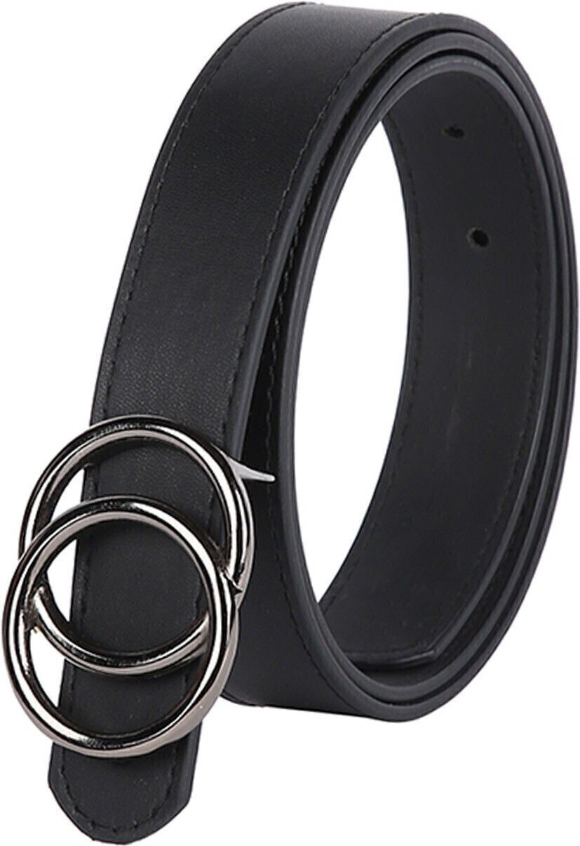 Women Casual Black Artificial Leather Belt-image-20