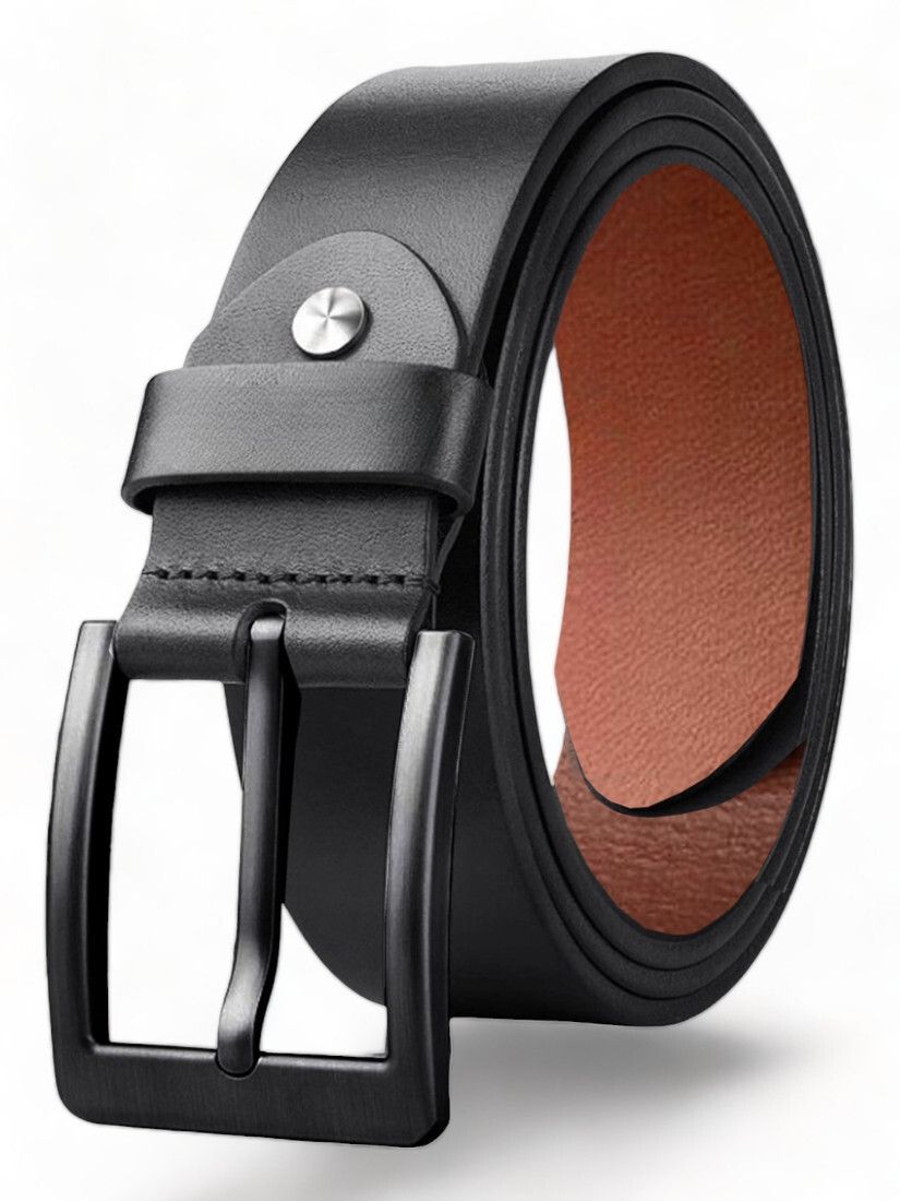 zaphod Men Black Genuine Leather Belt-picture-10