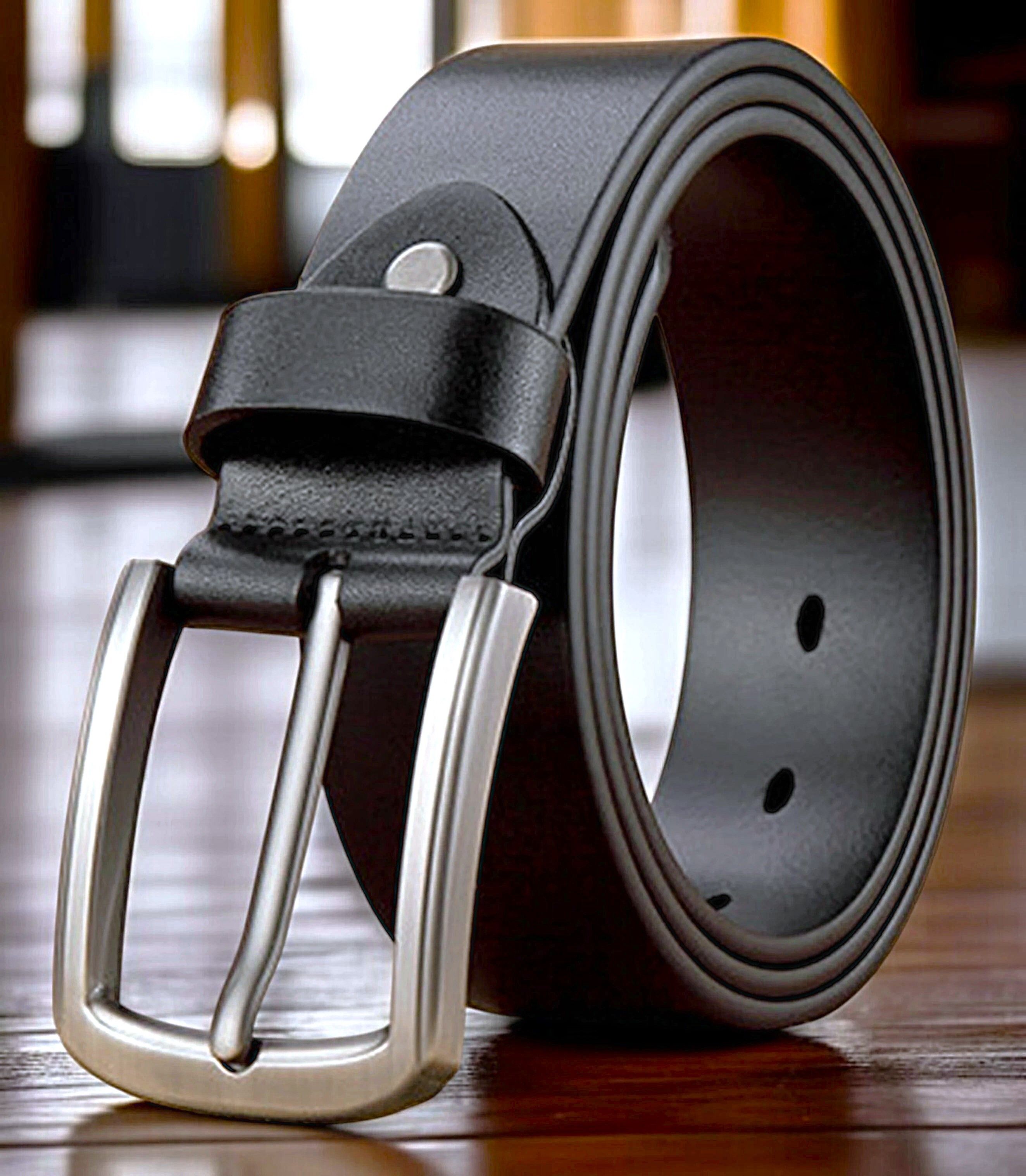 kaezri Men Casual, Evening, Formal, Party Black Genuine Leather Belt-picture-16