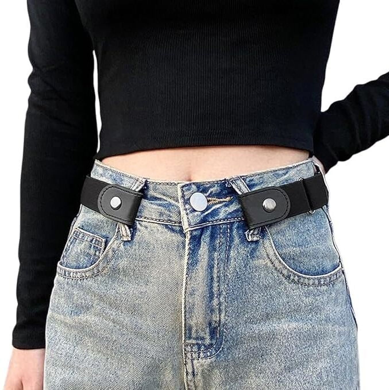 Men & Women Black Artificial Leather Belt-image-49