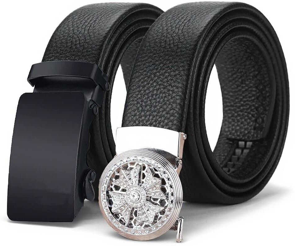 Men Black Artificial Leather, Texas Leatherite Belt-image-16