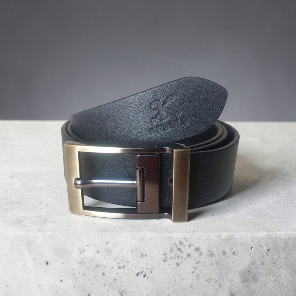 krinils Men Formal, Casual Black Genuine Leather Belt-picture-48