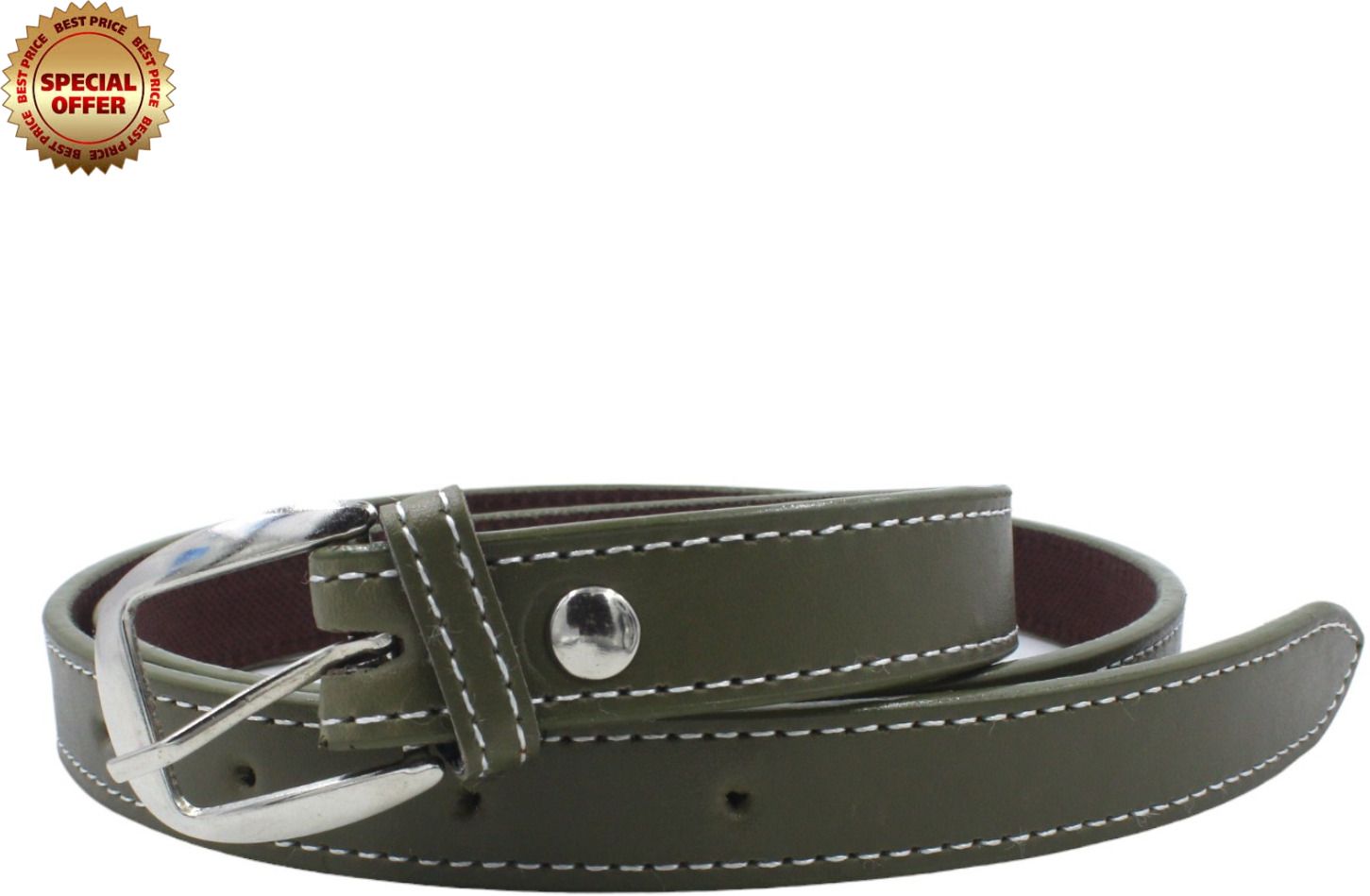 Women Casual Green Synthetic Belt-image-35
