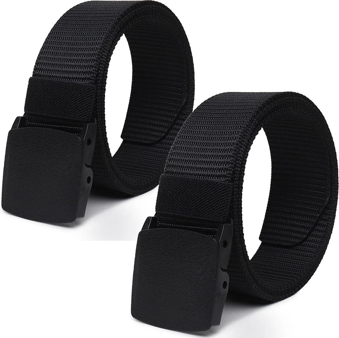Men Casual, Formal, Evening, Party Black Nylon Belt-image-40