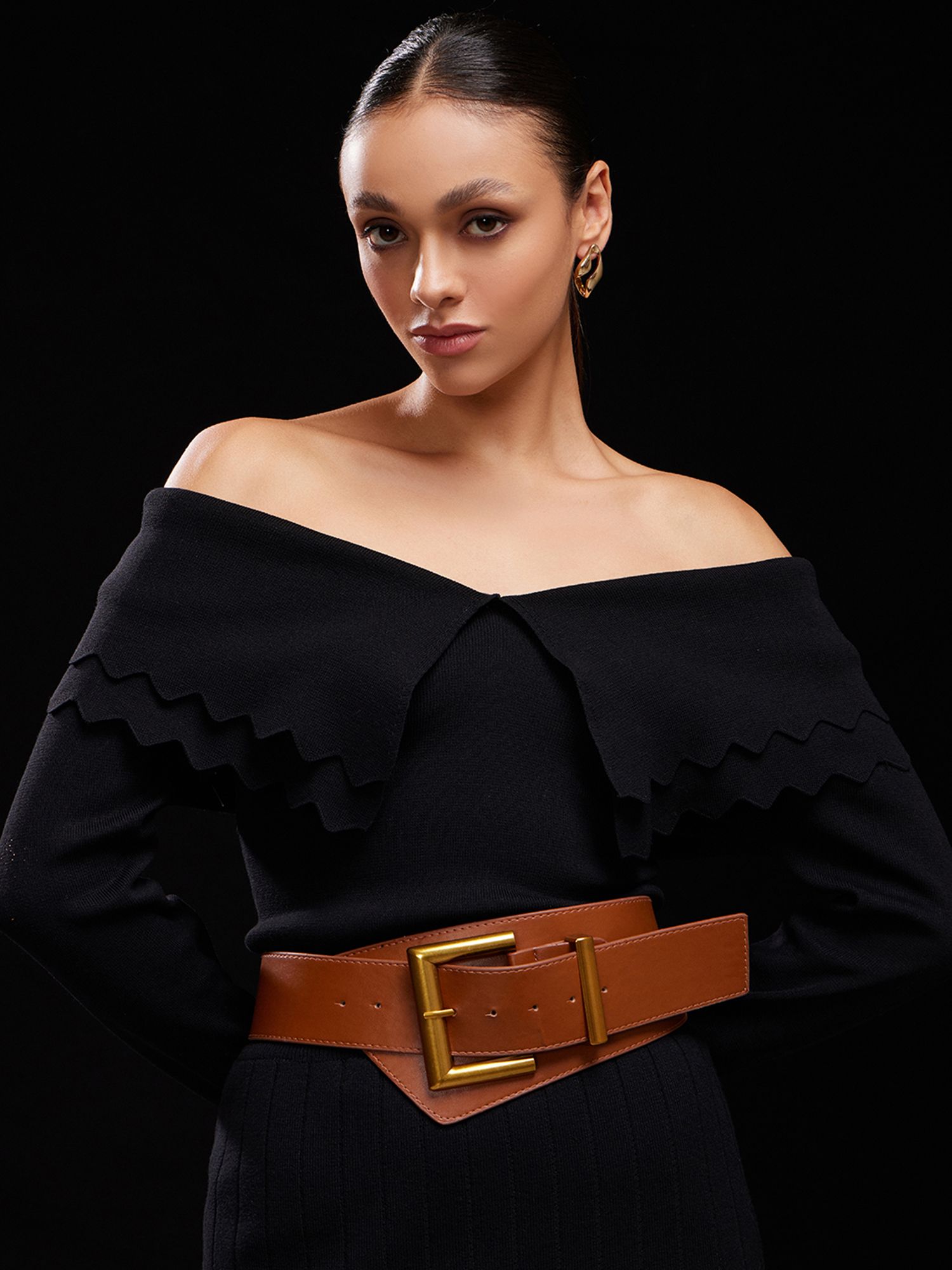 kazo Women Casual Brown Synthetic Belt-picture-14