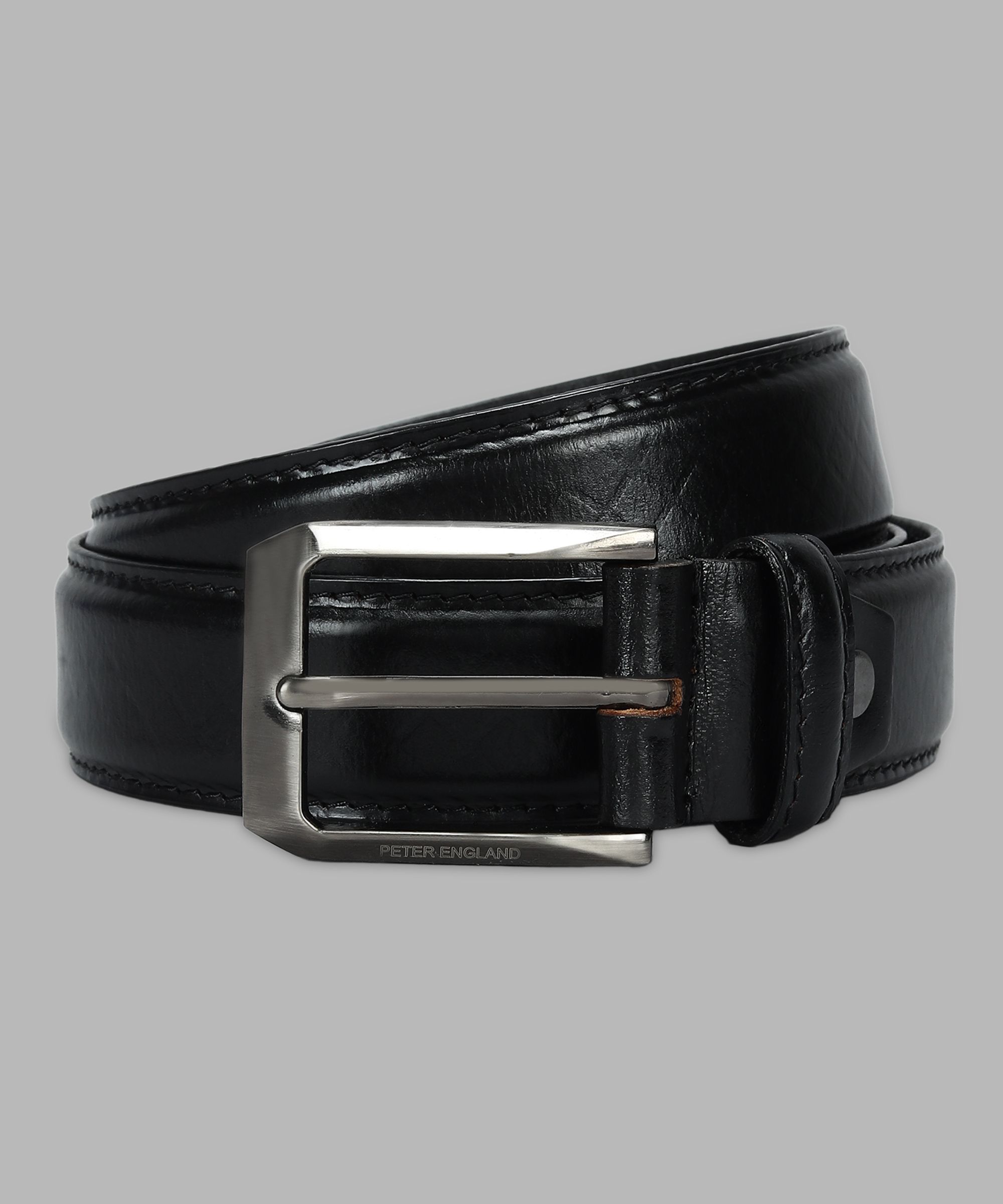 peter england Men Black Genuine Leather Belt-picture-11