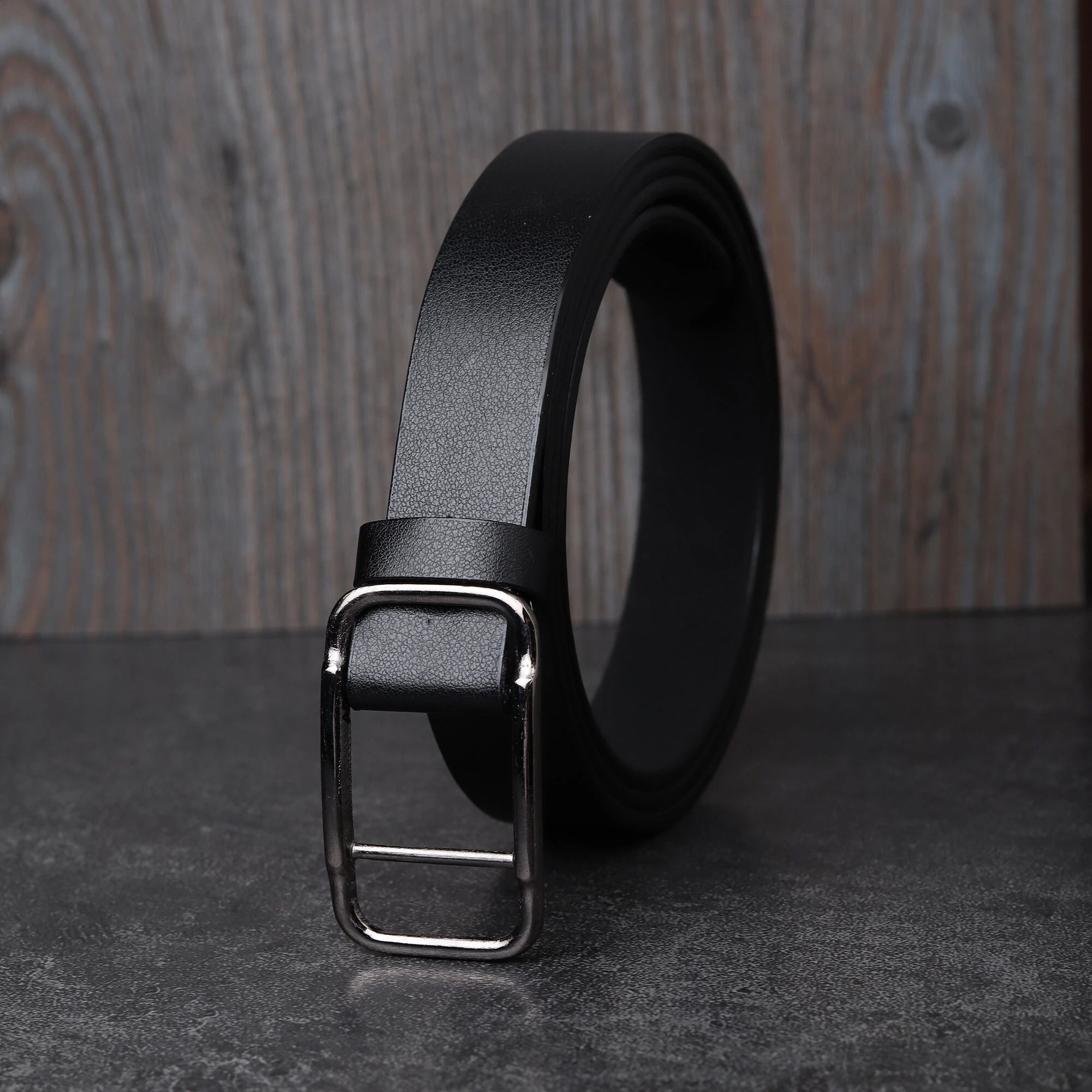 Women Formal Black Artificial Leather Belt-image-21