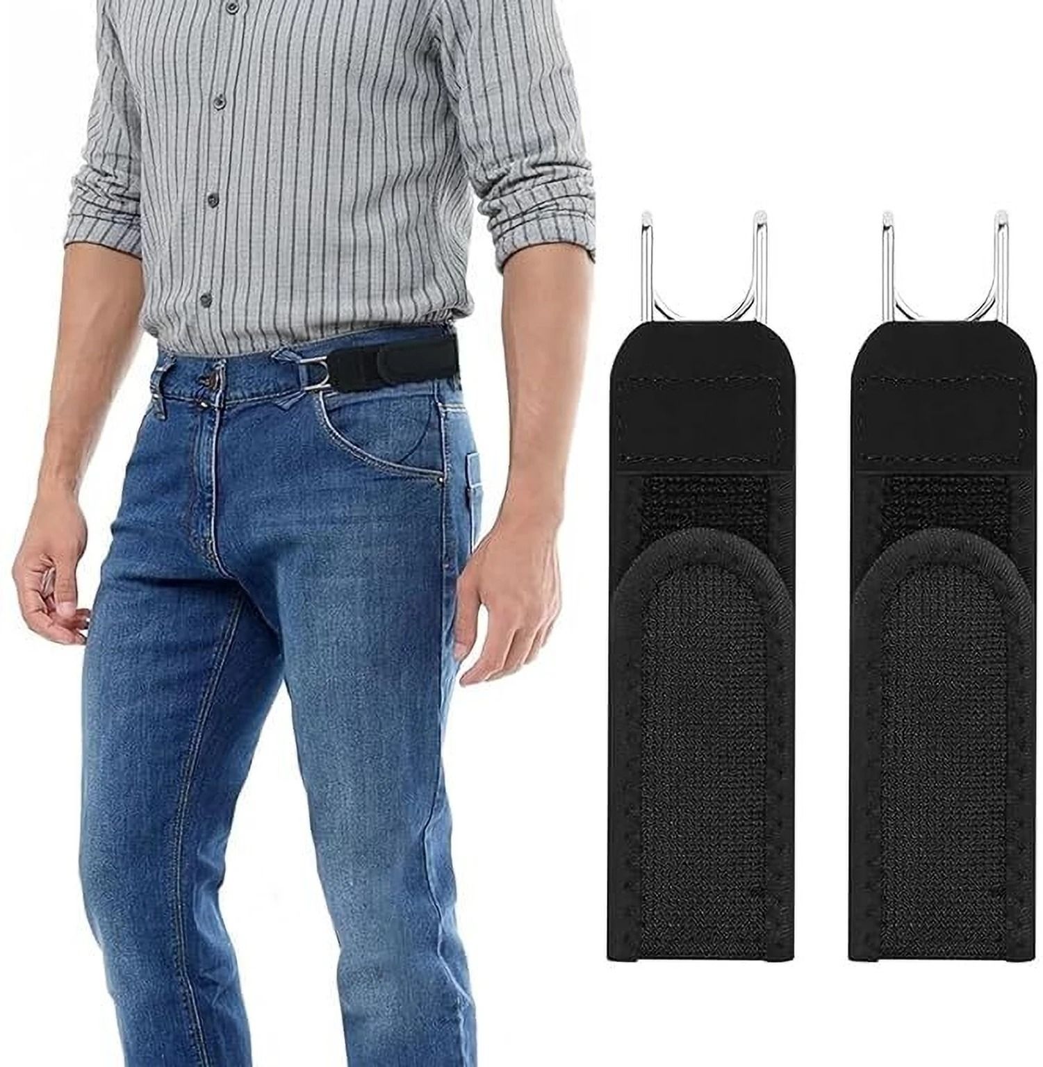 dhankoti Men & Women Casual Black Nylon Reversible Belt-picture-0