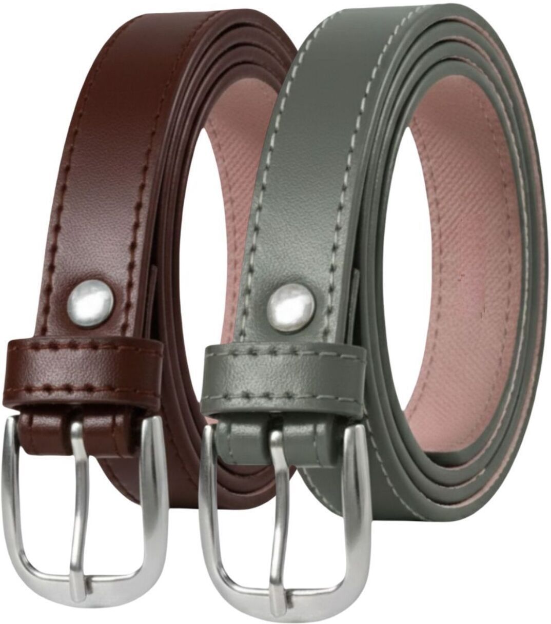 Women Casual, Formal Green Genuine Leather Belt-image-18