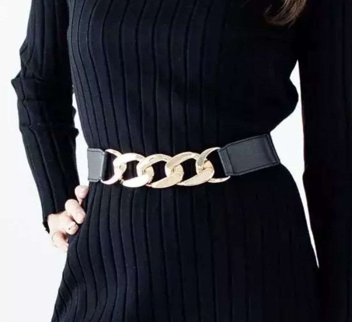 Women Casual, Formal, Party, Evening Black Metal Belt