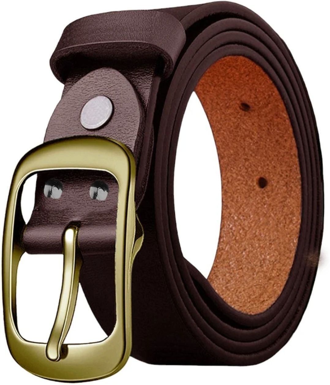 roversole Men Casual, Evening, Formal, Party Brown Genuine Leather Belt-picture-15