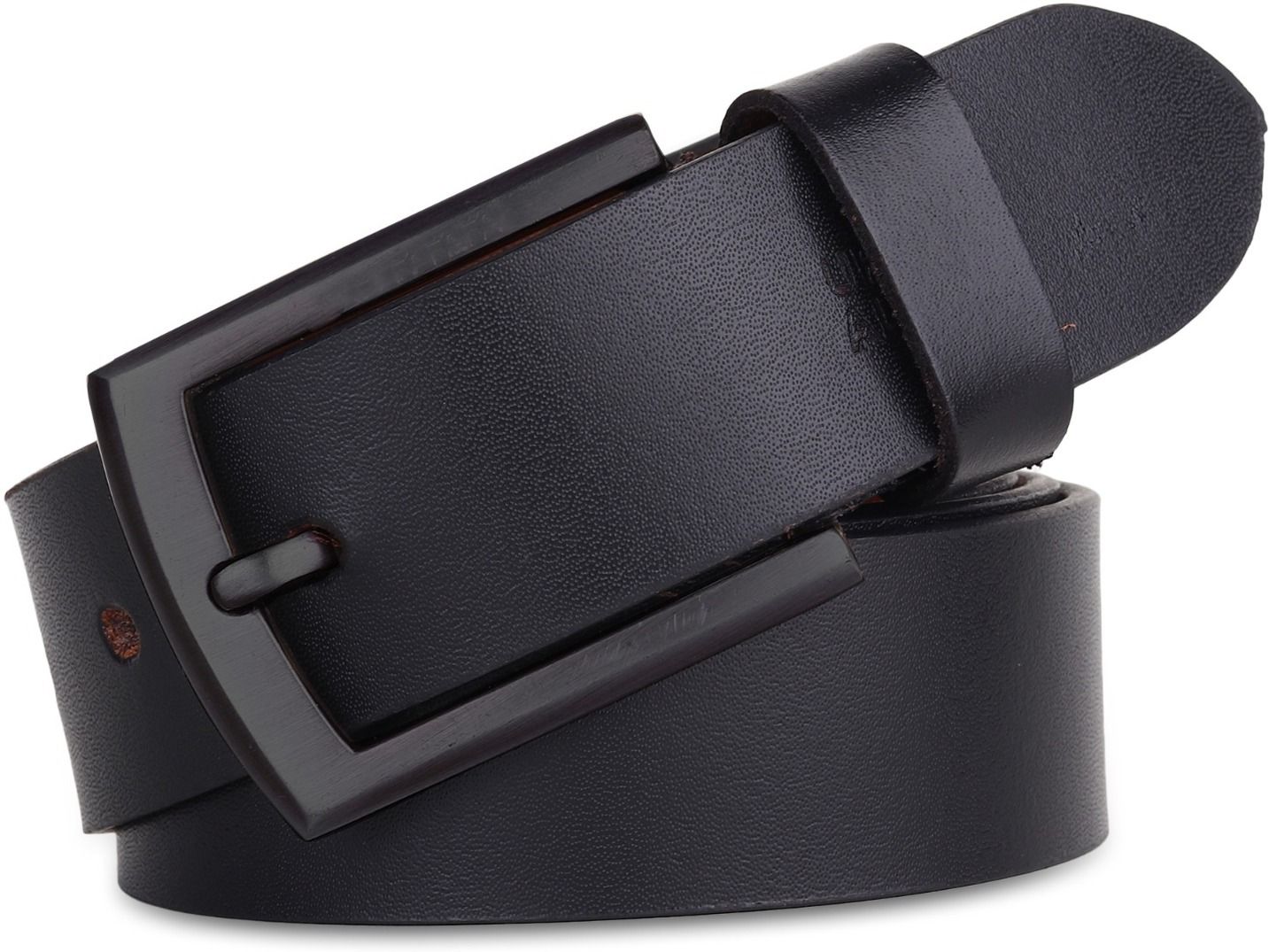 Men Black Genuine Leather Belt
