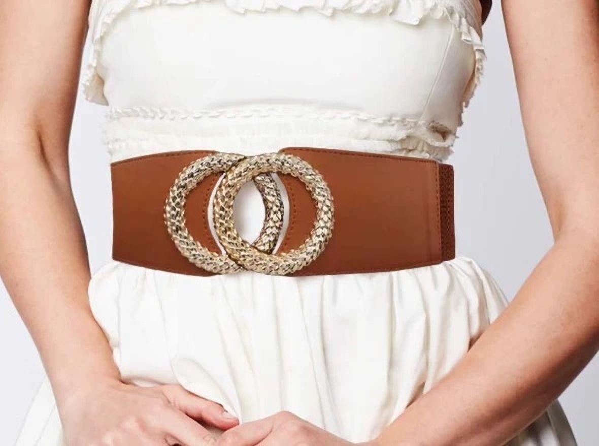 Women Casual, Evening, Formal, Party Brown Metal Belt