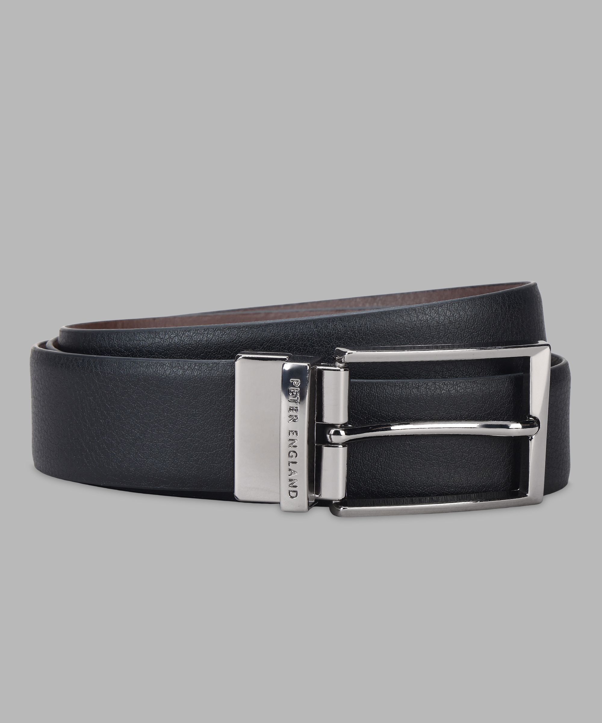 peter england Men Black Genuine Leather Belt-picture-12