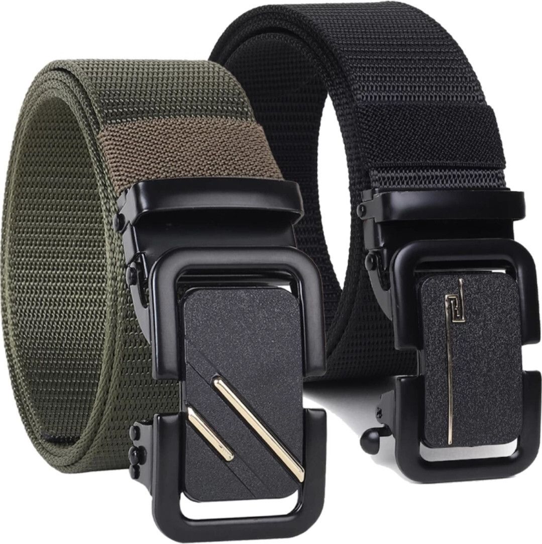 Men Casual Green, Black Nylon Belt-image-21