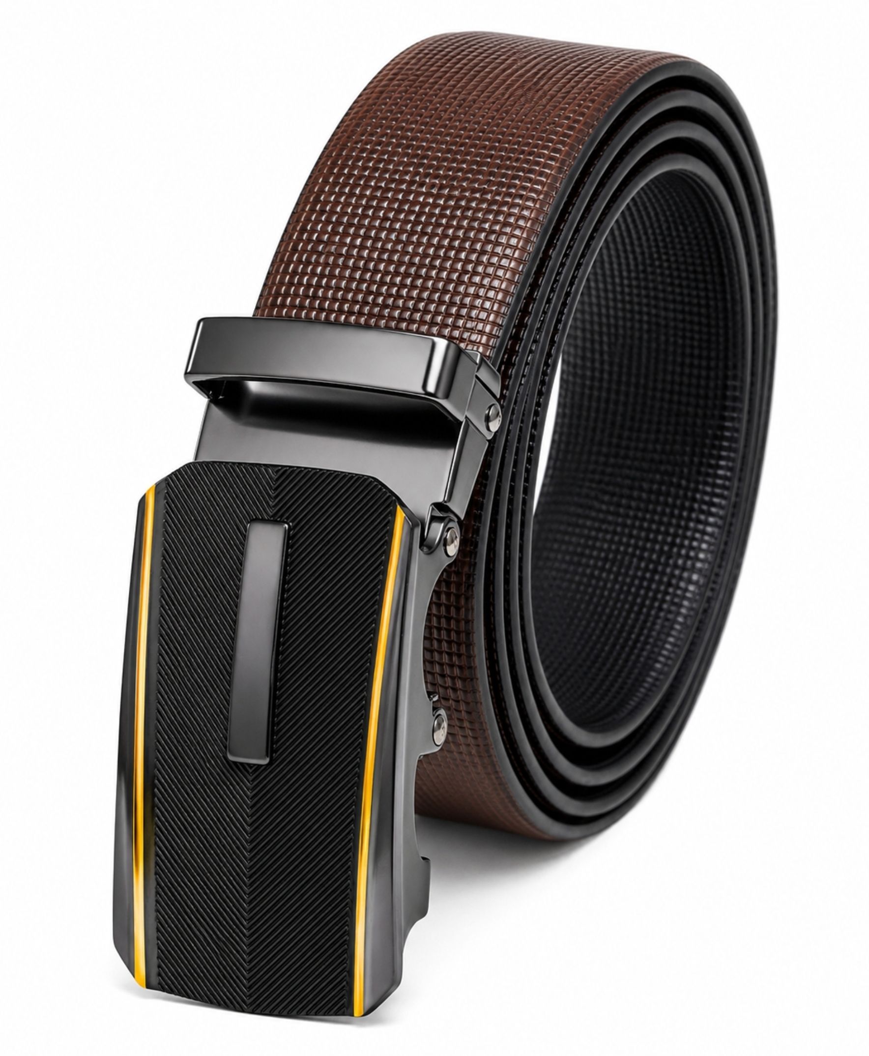the men thing Men Formal, Casual Brown Genuine Leather Reversible Belt-picture-0