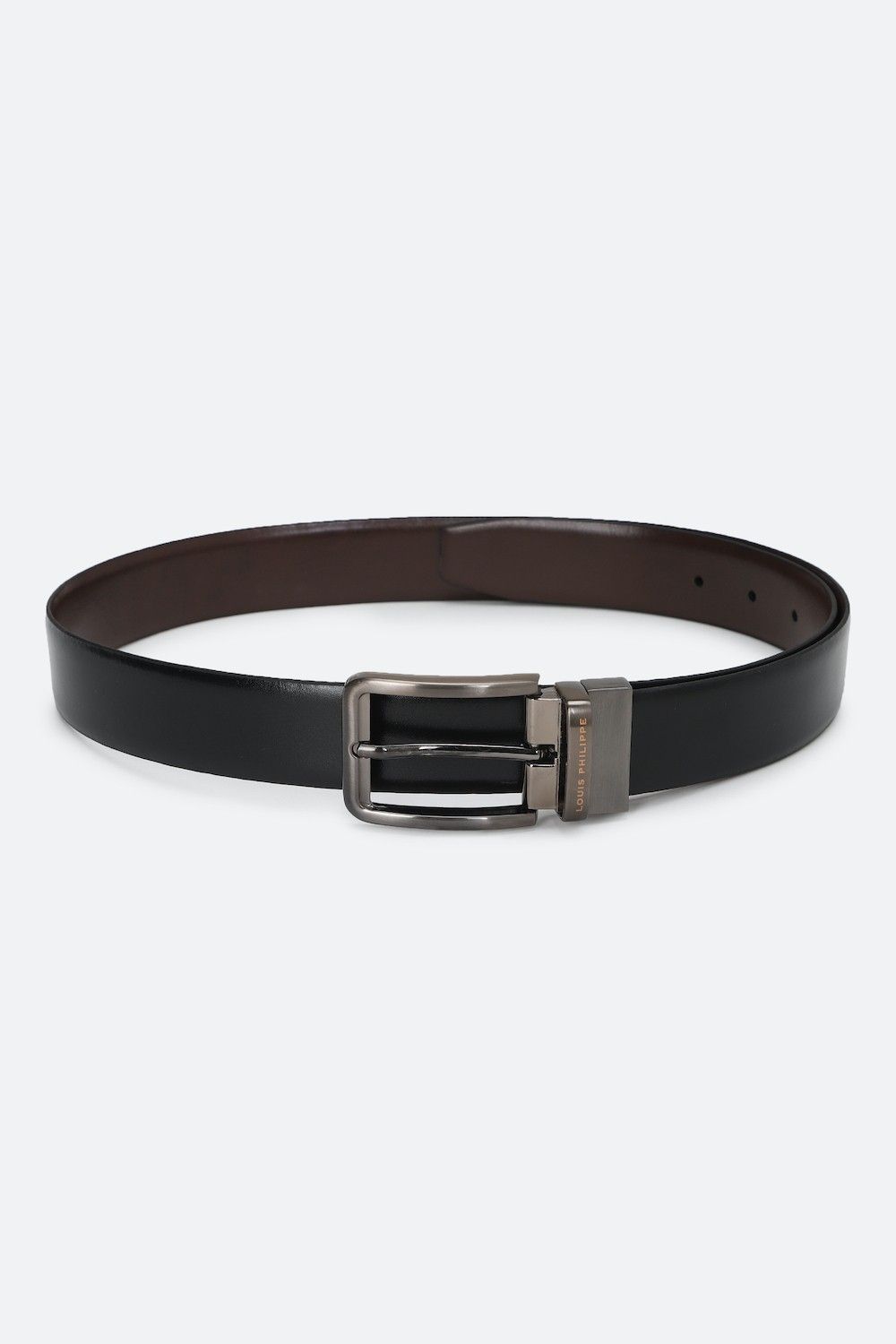 louis philippe Men Formal Black Genuine Leather Reversible Belt-picture-13