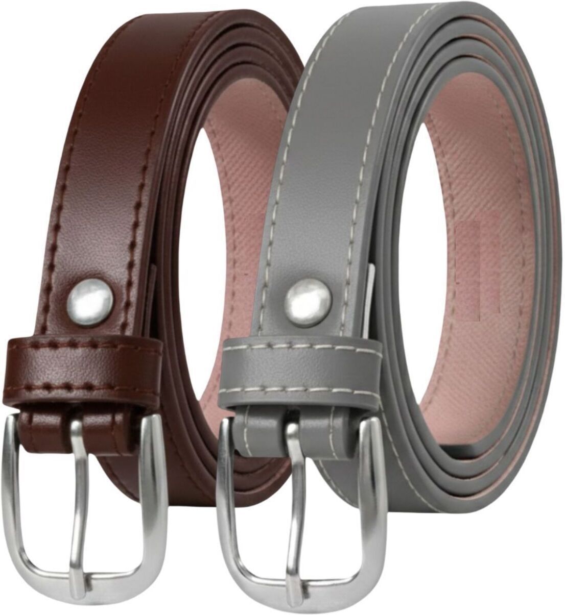 Women Casual, Formal Grey Genuine Leather Belt-image-42
