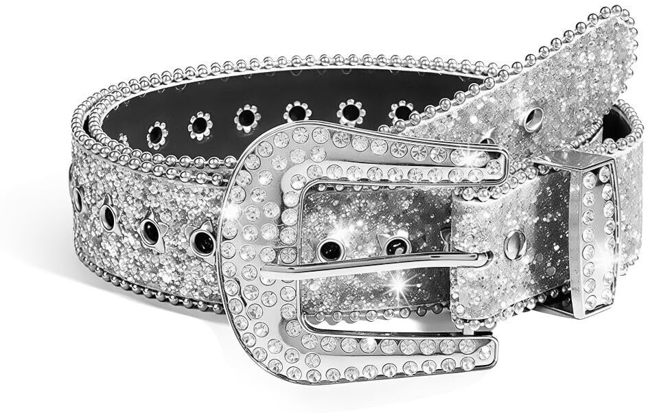 Women Casual Silver Artificial Leather Belt-image-44