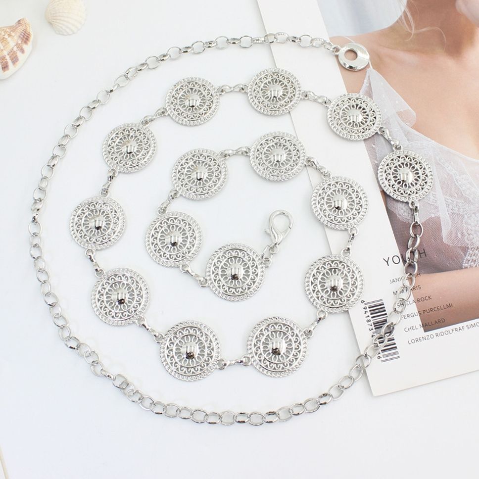 Women Silver Metal Belt