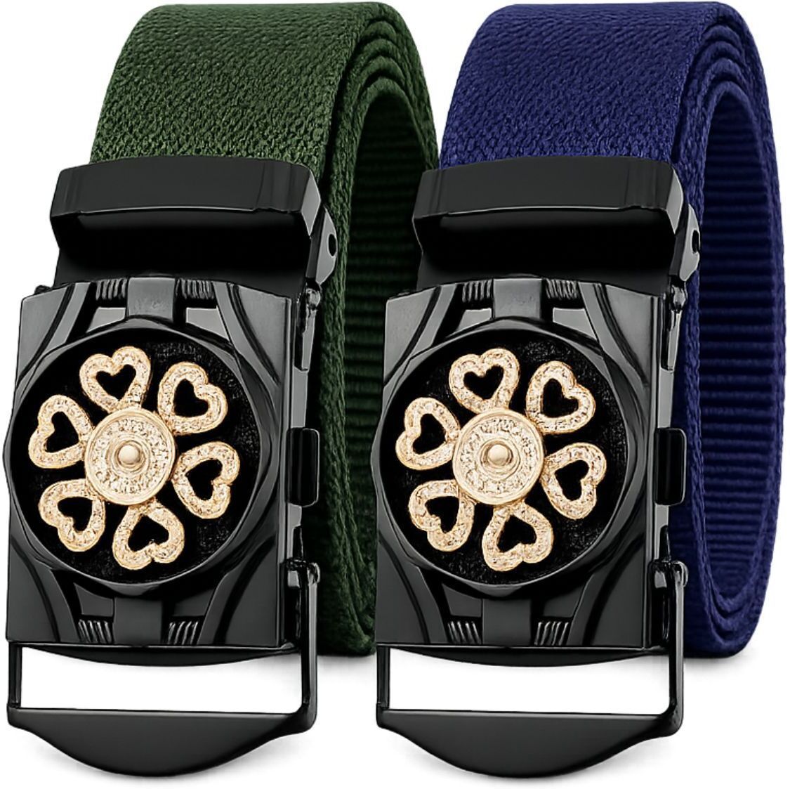 casaditta Men Casual Green, Blue Nylon Belt-picture-11