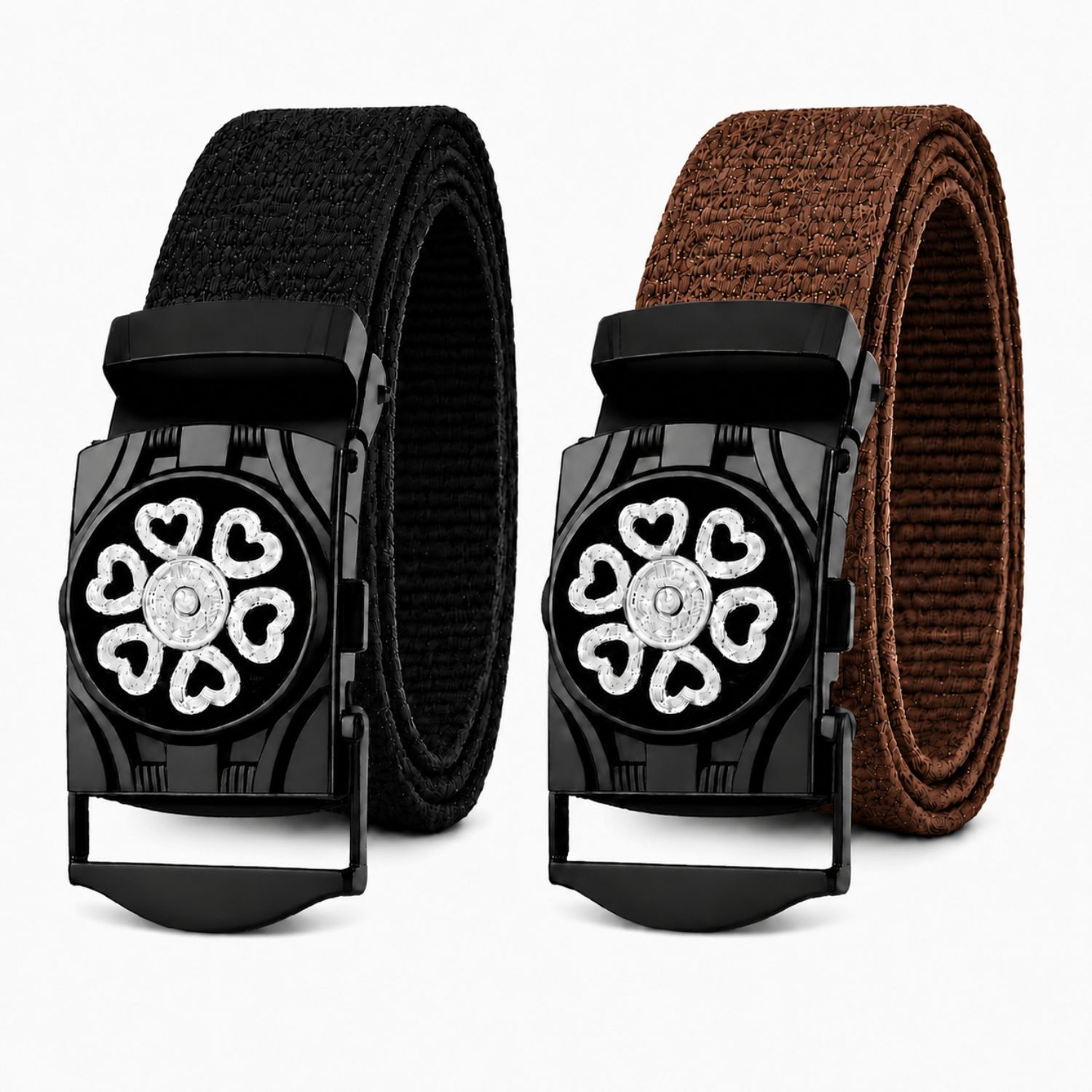niddleman Men Casual Brown, Black Nylon Belt-picture-11