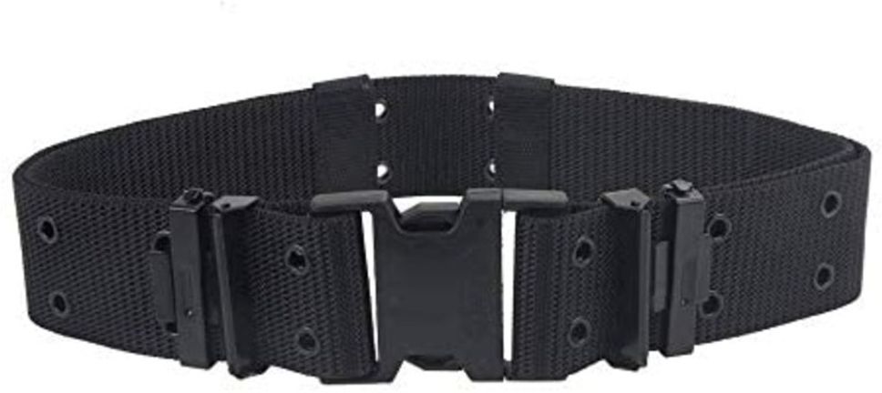 Men & Women Formal Black Nylon Belt-image-17