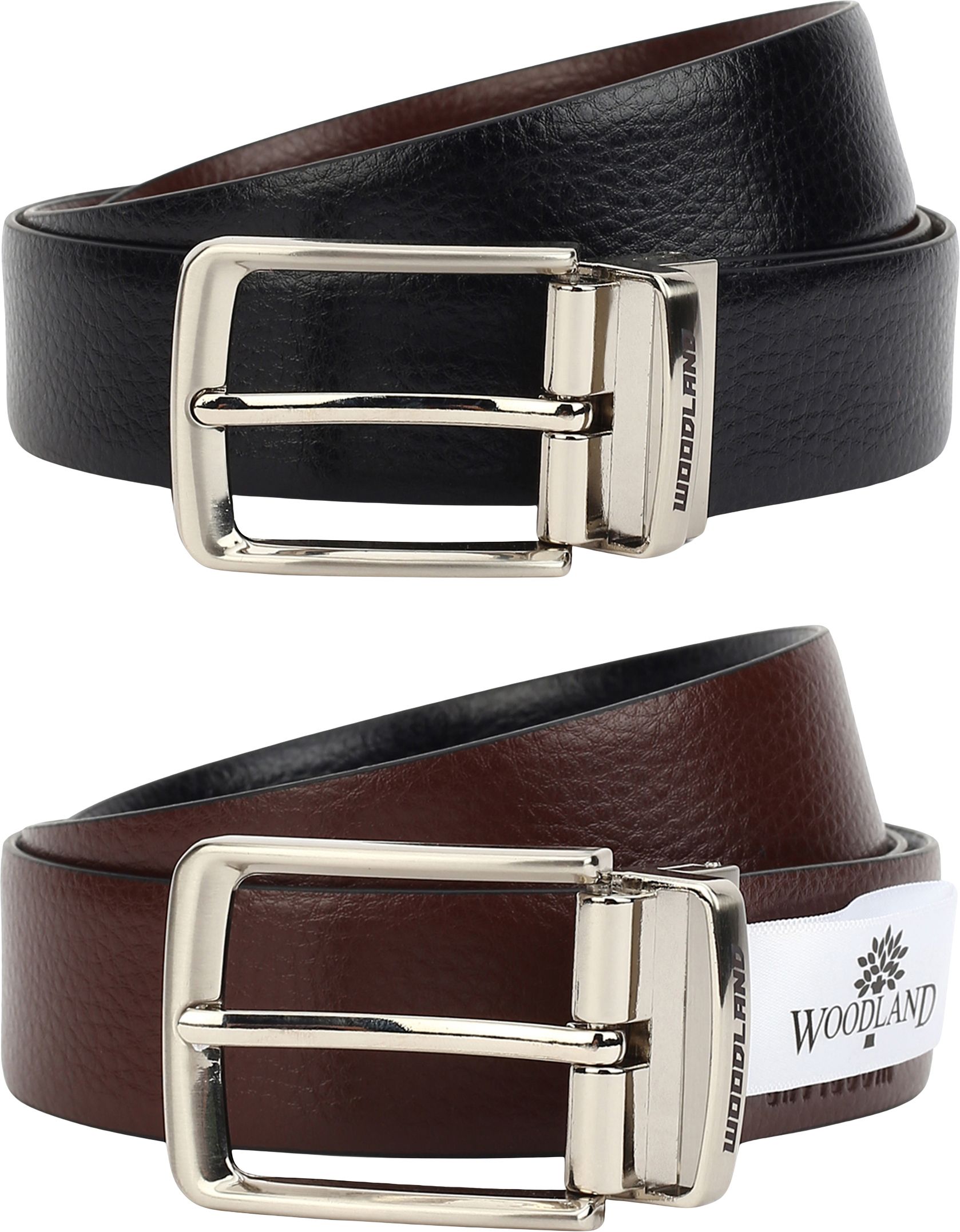 woodland Men Formal Black Genuine Leather Belt-picture-16