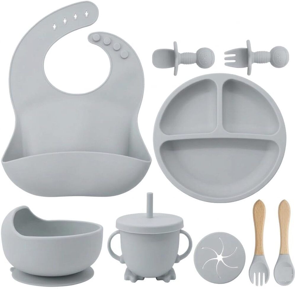 9 PCS Baby Silicone Baby Feeding Set | Microwave BPA-Free-image-40