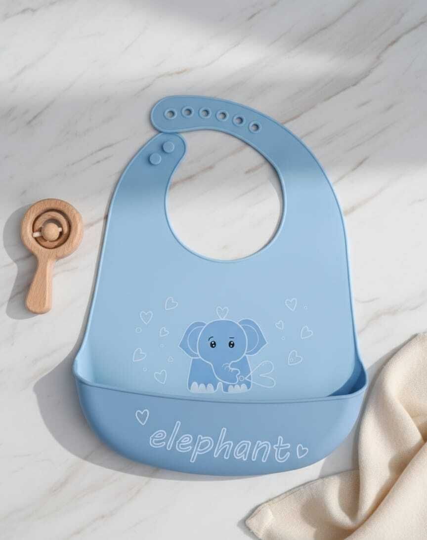 Silicone baby Bib Waterproof Reusable BPA free Easy to Clean-image-27